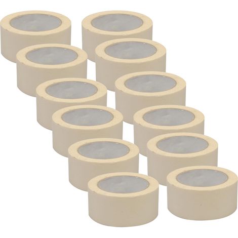 Dapetz ® Premium Masking Tape 12 Rolls (50mm x 50m) White Masking Tape Painting Tape for Painters, Decorators Professional DIY Use Painting Office Home Crafts and More (1/5)