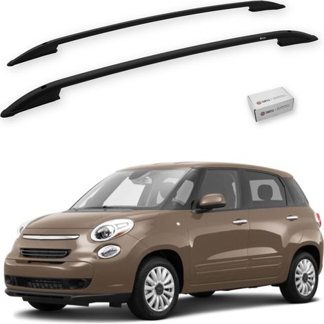 TURTLE kompatibel mit Fiat 500L 2013-2025 Dachreling Crown Schwarz (1/5)