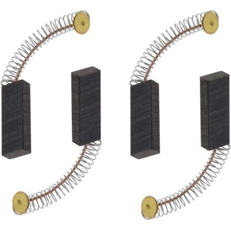 2 paia di spazzole di carbone per motore 6x11x30mm per smerigliatrice angolare rotativa, trapano circolare, trapano elettrico, pezzi di ricambio, accessori di ricambio, nero e oro