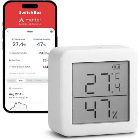 Thermomètre Hygromètre Intérieur connecté- Thermo-hygromètre Numérique à Domicile, Petit Thermomètre d'Ambiance avec Contrôle, Stockage de Données, Thermomètre du Bureau Précise Lcd (1/5)