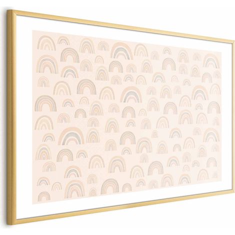 Póster - Arcoíris en tonos pastel (1/4)