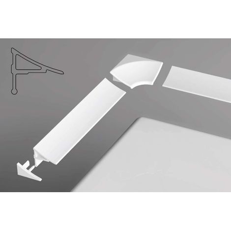 Rail de porte coulissante 10° Set B460000001 – Longueur 11 – Garniture de porte incluse – Plastique – Charge maximale 100kg – Ravak (1/2)