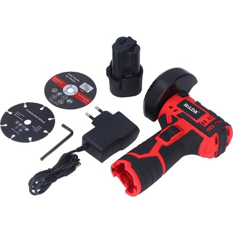 Kompakter Winkelschleifer, 12000 U/min, 12-V-Poliergerät, tragbarer elektrischer Schleifer mit 100–240-V-EU-Adapter (1/5)