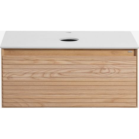 Set di mobili da bagno sospesi 80x50 cm in legno di frassino Tedrik SKLUM            