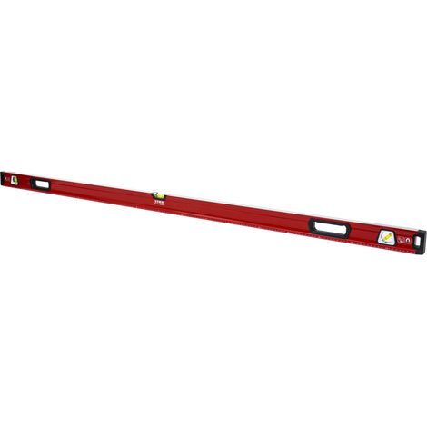 STIER Premium Wasserwaage, mit Magnet und drei Libellen, 1800 mm, 0,5 mm/m, vertikal und horizontal messen, Spiegel-Lotlibelle, präzise Messung, Aluminiumlegierung, doppelt gefräste Oberfläche