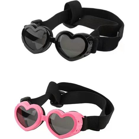 Filiyano-Lot de 2 lunettes pour animaux, protection oculaire coupe-vent, accessoires pour animaux, chat et chien, lunettes de soleil tendance et (1/5)