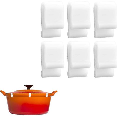 Clips de protection pour couvercles de cocottes en fonte Le Creuset, Staub et Tramontina - Empêchent les ébréchures et les rayures (lot de 6)