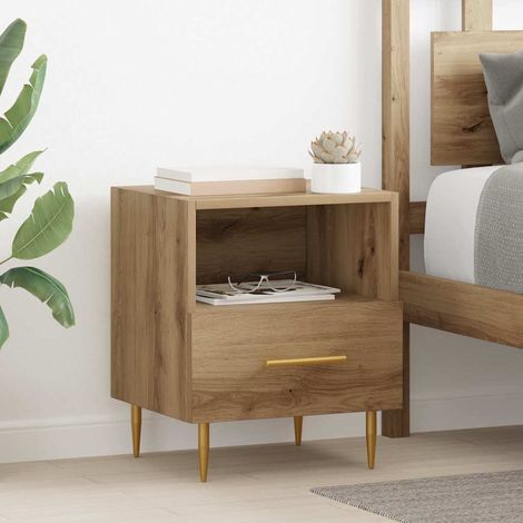 Nachttisch mit Schubladen Braun 40 x 35 x 47,5 cm Holzwerkstoff