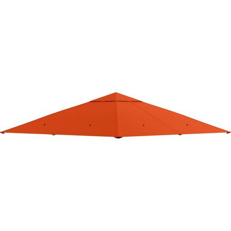 Toiture De Remplacement - Polyester 180 G M2 - Pour Tonnelle De Jardin 295 X 295 Cm - Orange - 1 Pièce (1/5)