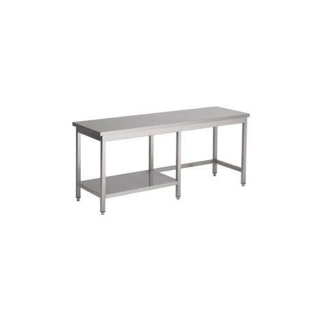 Table Inox Pro Avec Demi Etagère - Gamme 800 - Combisteel