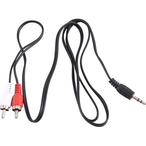 Compatible avec une prise casque de 3,5 mm, comprend 2 câbles audio RCA AV (1/4)