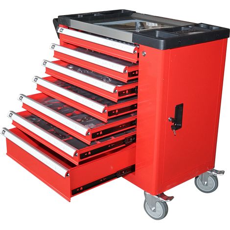 Carrello portautensili in metallo con 7 cassetti, 245 pezzi Breckner Germany (1/5)