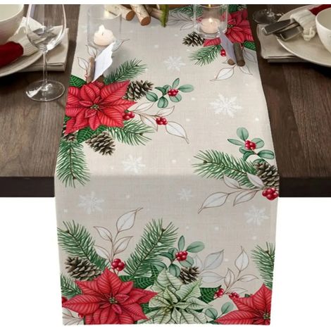 Nappes de table de Noël, décoration de table pour la cuisine et les fêtes de fin d'année (1/5)