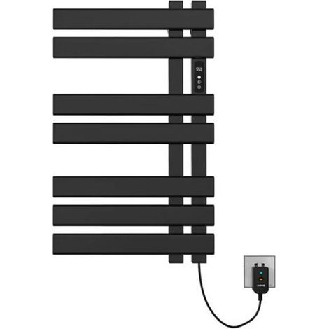Badheizkörper Elektrisch 45X72CM Intelligenter Handtuchhalter, 30 ℃ -70 ℃, 1H-9H, Bad Handtuchtrockner Wandmontage Plug-In Handtuchwärmer, Elektrischer Handtuchheizkörper