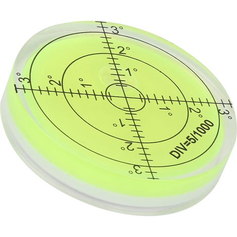 Niveau à bulle de 60 mm, grand niveau à bulle universel avec anneau gradué, pour la mesure plane. (1/5)