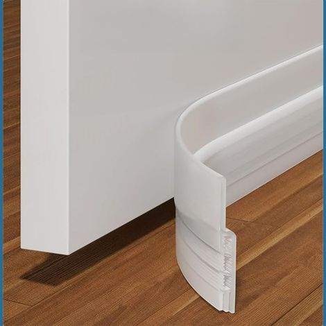 Draft-proof door bottom & door seal - NEW insulating door bottom (quick to install), white (1/5)