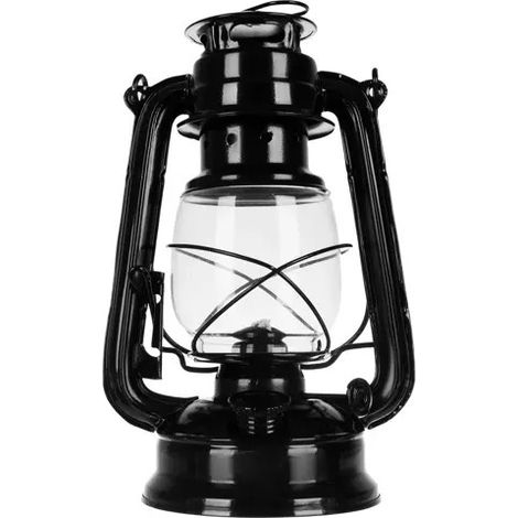 Metrox Petroleumlampe (schwarz, 24 cm, 100 ml, mit Docht, tragbar,windfest) 1556 (1/5)