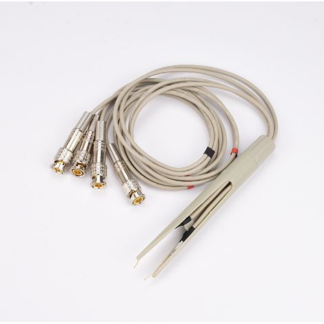 Pinza de prueba SMD para pinza Kelvin con 4 cables de prueba BNC para multímetro LCR (1/4)