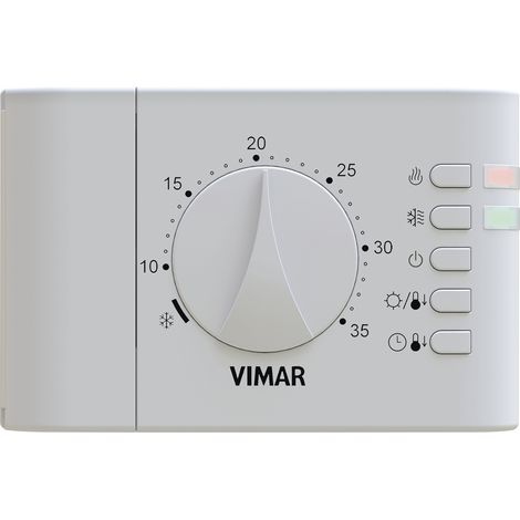 VIMAR - 02900.1 Wandmontierter Radthermostat, weiße Batterie