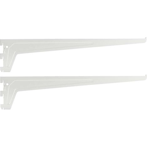 Cyclingcolors – Équerre console rigide aluminium gris 2x – Longueur 250mm – Épaisseur 2,5mm – Pour étagères et colonnes avec perforations
