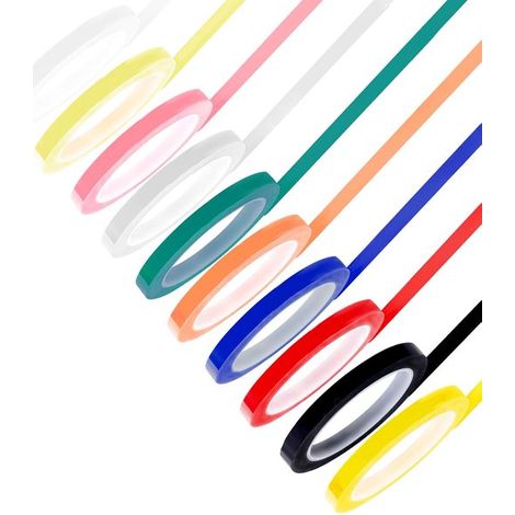 10 rotoli di nastro di identificazione e posizionamento, 5 mm × 66 m × 0,05 mm, nastro di identificazione strumenti – 10 colori, nastro, impermeabile, resistente alla corrosione (1/5)