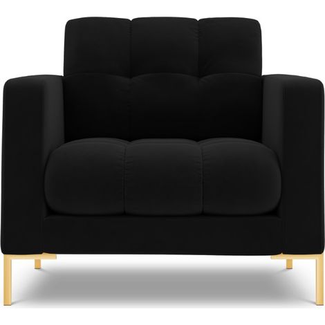 Fauteuil en velours noir (1/5)