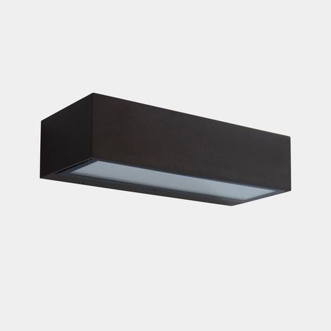 LEDS C4 Nemesis Applique murale extérieure à éclairage indirect, marron, LED teintée 8,8 W, température de couleur 2700-3200-4000 K, IP65, interrupteur marche/arrêt
