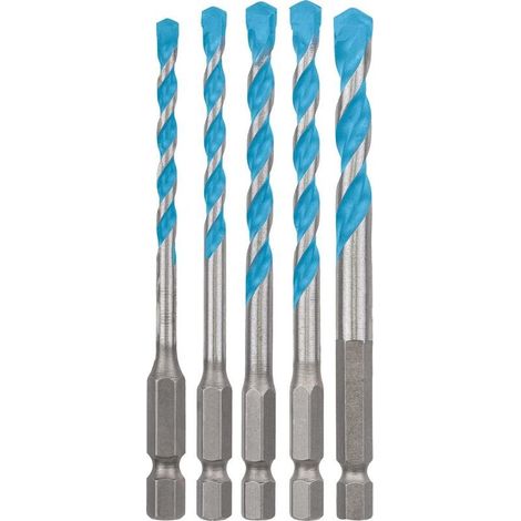 Accessories 5x Expert HEX-9 MultiConstruction Drill Bit Set (for concrete, Ø 4-8 mm, hammer drill accessories) (1/5)
