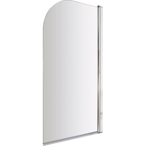 Chrome 6mm Glass Hinged Reversible Shower Bath Screen 790x1430mm