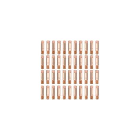 40 Kupferkontaktspitzen, Schweißdüsen-Kontaktrohre 0,8 mm, 0,9 mm, 1,0 mm, Schweißbrenner-Verschleißteile für 15AK MIG (1/5)