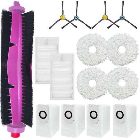 Accessori di ricambio per robot aspirapolvere Eureka J12 Ultra: spazzole rotanti + 4 panni + 4 sacchetti raccoglipolvere + 4 spazzole laterali + 2 filtri HEPA (1/4)