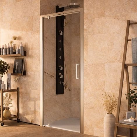 Exagonshop Box doccia 90 cm nicchia Marsiglia un battente