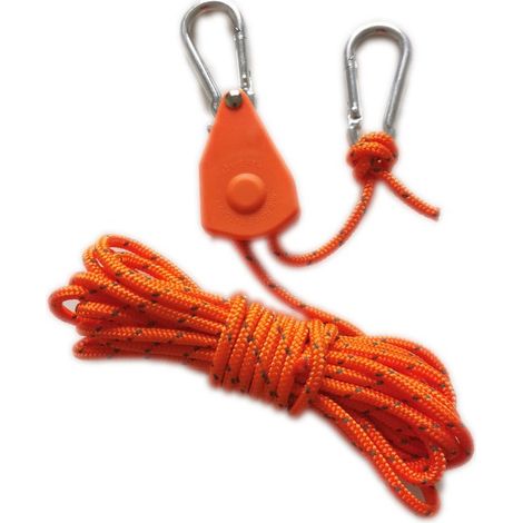 Étendoir à linge réglable avec enrouleur et mousquetons pour une utilisation en extérieur, idéal pour le camping et la maison. Barre d'écartement en métal avec crochets à rouleau pour tentes et autres (1/5)