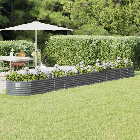 Hochbeet Verzinkter Stahl 512x80x36 cm Anthrazit