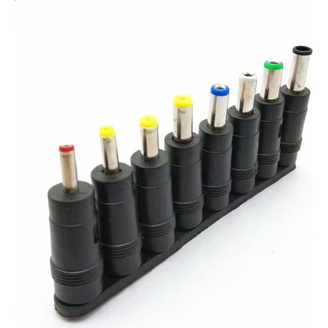 Adaptateur d'alimentation Universel 8 pièces Connexion CC de 5,5x2,1 mm à Un Adaptateur à 8 Prises Adaptateur de Prise Creuse CC pour Ordinateurs Portables et Ordinateurs Portables (1/5)
