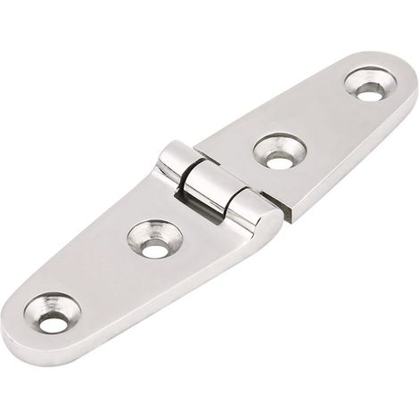 Mirror-polished marine hatch hinges in 316 stainless steel, with locking mechanism for cabin doors and hatch compartments (1/5)