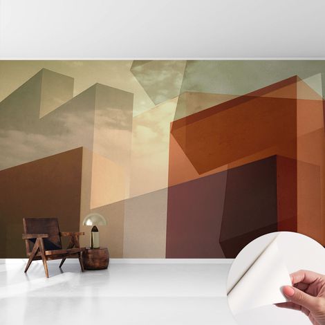 Fotomurale adesivo stickers - murali decorativo - soggiorno moderno - effetto realistico - Forme astratte 416x254 cm (1/5)