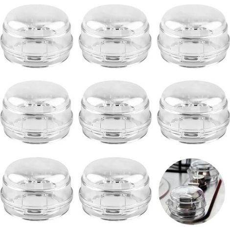 Sécurité Domestique Cache Boutons de Cuisinière à Gaz,8Pcs Protection Bebe Couverture de Bouton de cuisine,Cache Plaque de Cuisson (1/4)