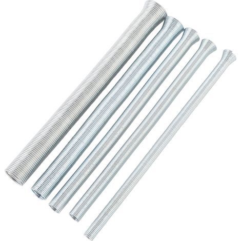 Kit de cintreuses de tubes à ressort de 210mm, 1/4 5/16 3/8 1/2 et 5/8 pouces, ensemble de cintreuses de tubes métalliques pour cuivre, laiton, aluminium, acier fin (1/5)