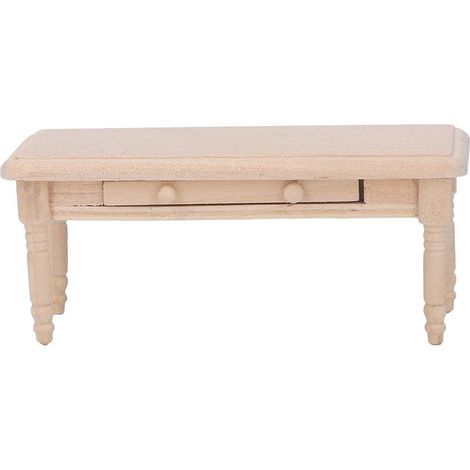 Table de salle à manger pour poupée 1:12, bois durable, design simple et élégant, table à thé miniature pour maison de poupée (1/5)