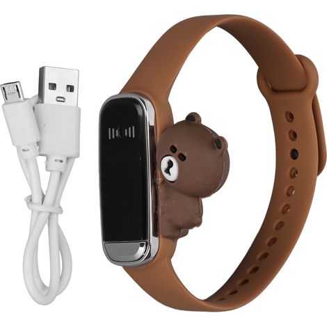 Bracelet anti-moustique ultrasonique pour enfants, montre LED numérique avec affichage horaire, répulsif à insectes pour voyage et pêche, ours. (1/5)