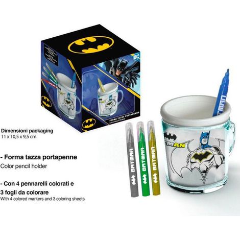 Trade Shop - MALEN STIFTE BECHER BATMAN SUPERHELDEN MARKER HALTER FARBEN -