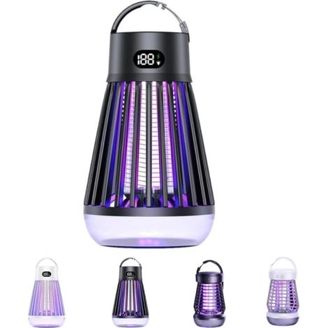 Lanterne anti-moustiques à protection intégrale, résistante aux chocs et à l'eau (2 en 1), lampe rechargeable pour l'intérieur, le jardin, le camping et une utilisation en toute sécurité à la maison, (1/5)