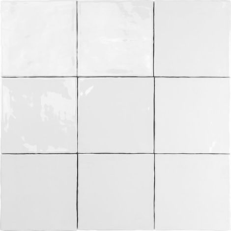 Carrelage Mur Ceramic Connection White Brillante 13x13 cm