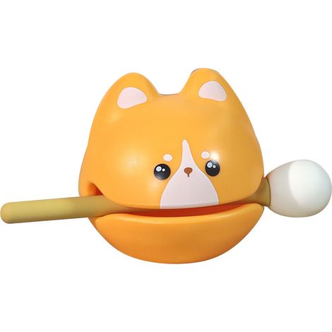 Bloc de bois poisson en résine, instrument de percussion décoratif zen anti-stress pour bureau, design animal mignon 105mm (1/5)