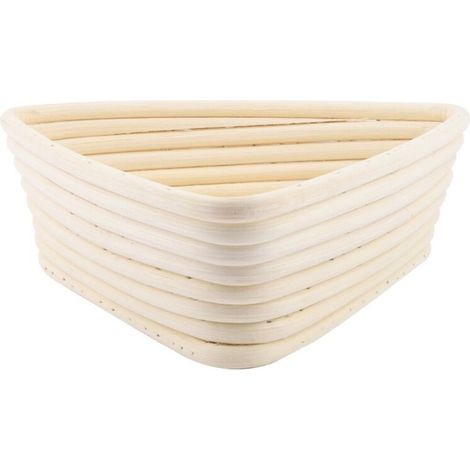 Cestino triangolare per il pane in rattan intrecciato a mano: utensile da cucina ecologico e decorativo per esporre le baguette.