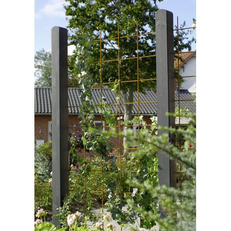 Stahlspalier 90x180 cm, Stahl rostig Metallzäune & Drahtzäune