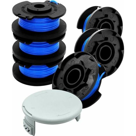 Trimmer line spool for Ryobi One+ 18V, 24V and 40V trimmers, 6 spools of trimmer line with 1 spool guard, length 3.35 m, diameter 1.65 mm (1/5)
