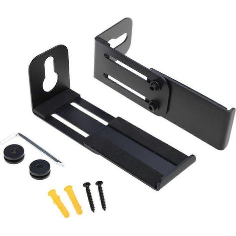Support Mural - Pour Barre De Son - Réglable En Hauteur Et Profondeur - Charge Maximale 13,6 Kg - Acier Au Carbone - 2 Pièces (1/5)