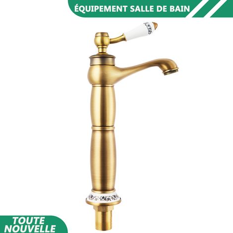 WAOBDLA 3/8 '' robinet d'eau salle de bain lavage robinet température réglable avec 2 tuyaux d'eau (1/5)
